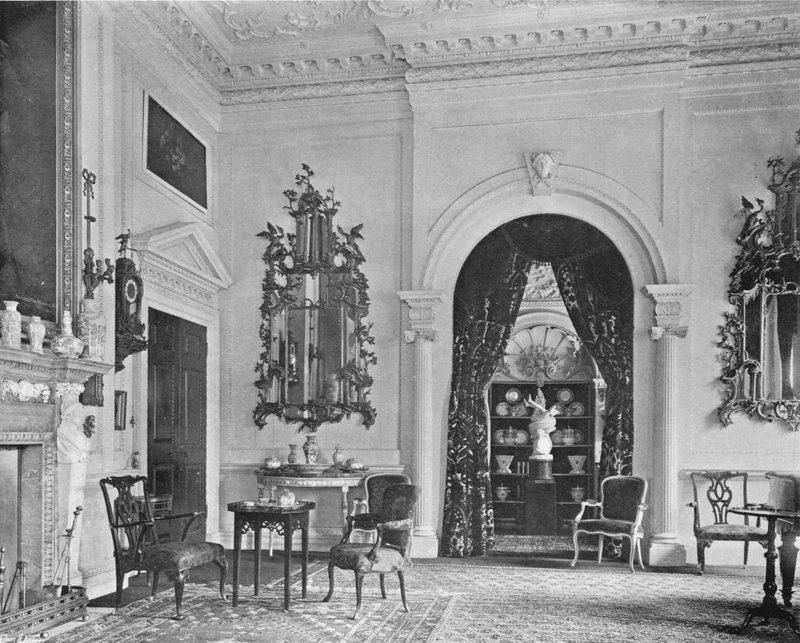 Chippendale Speglar - Vit salong av Charles Latham