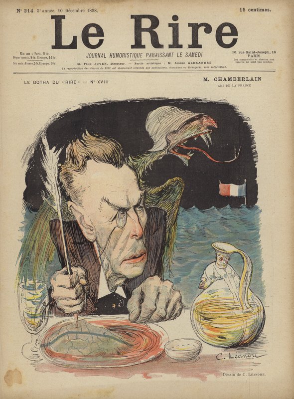 Joseph Chamberlain, Illustration för Le Rire av Charles Leandre