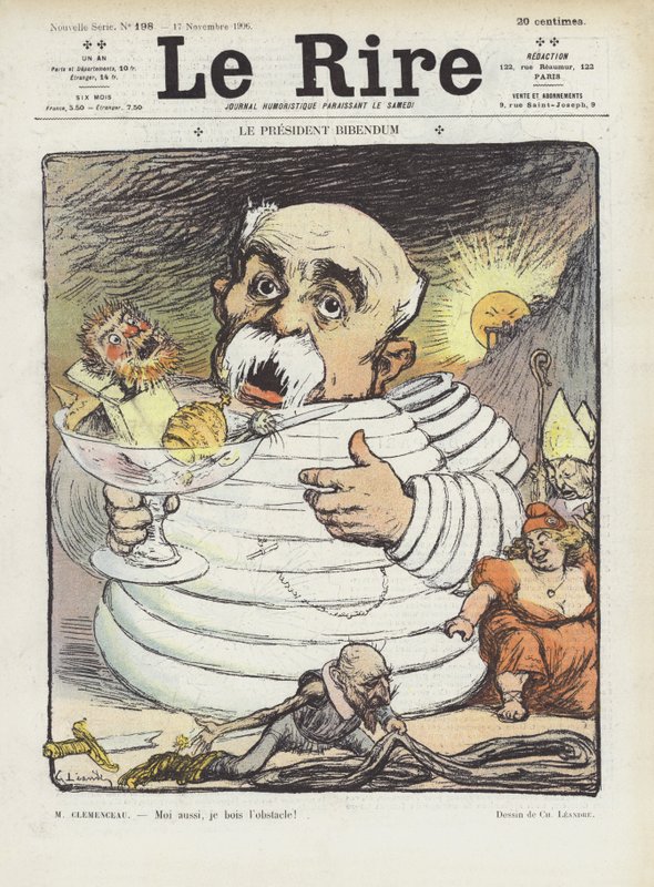 President Rally. Illustration för Le Rire av Charles Leandre
