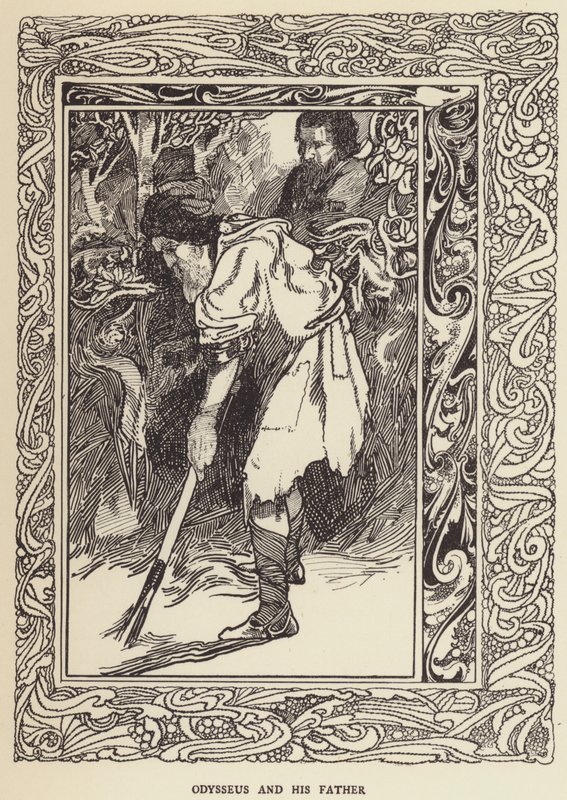 Odysseus och hans far av Sir John Charles Robinson