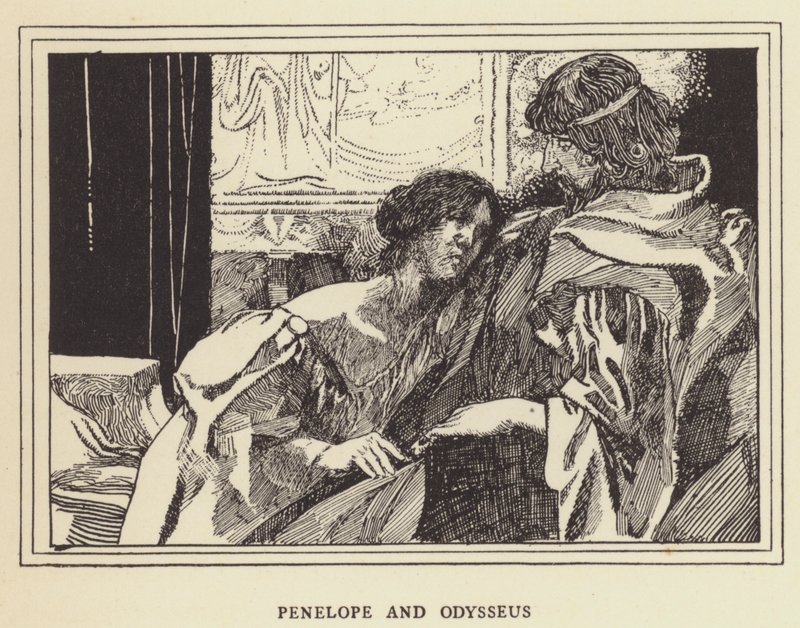 Penelope och Odysseus av Sir John Charles Robinson