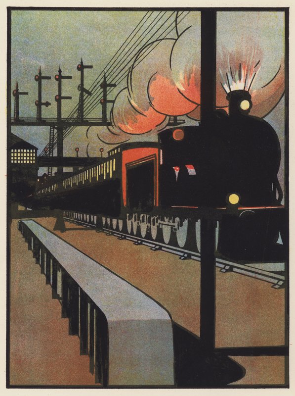 Nattåget som lämnar en station av Charles Robinson