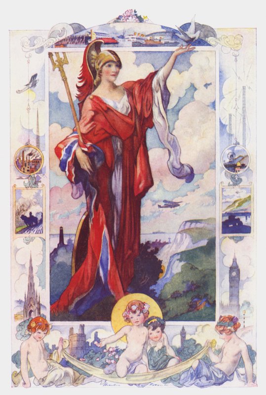 Storbritannien (färg litho) av Charles Robinson