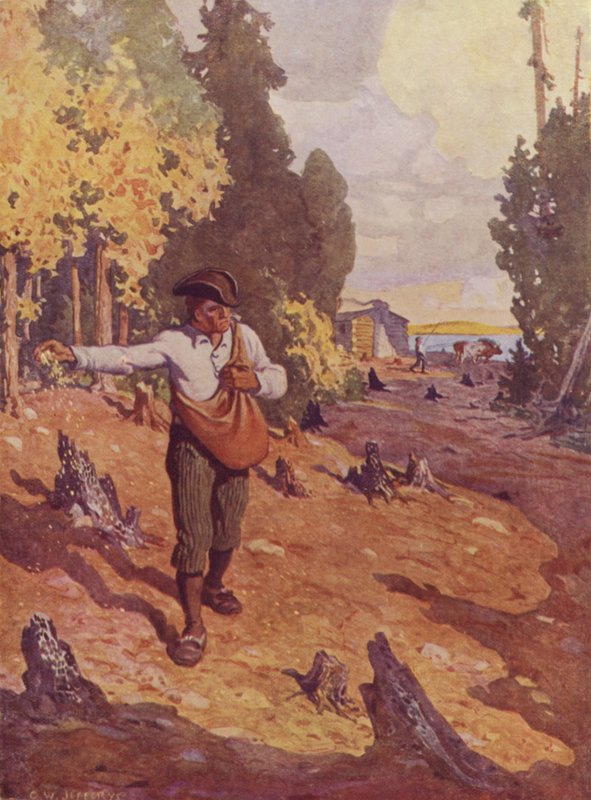 The Pioneer (färg litho) av Charles William (after) Jefferys