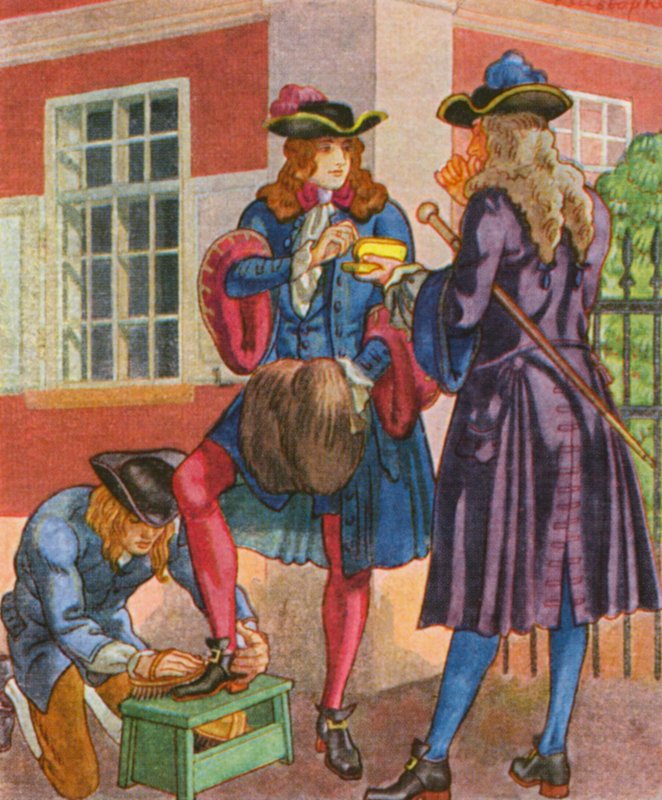 Tabakschnupfer / Tobakssnus (färglitografi) av Christophe (1856 1945)