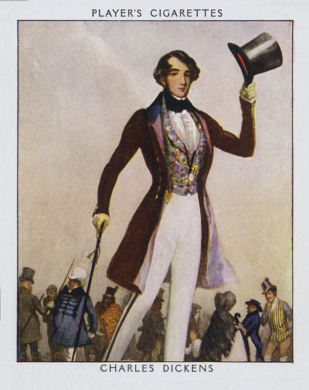 Charles Dickens (färg litho) av Christopher (after) Clark