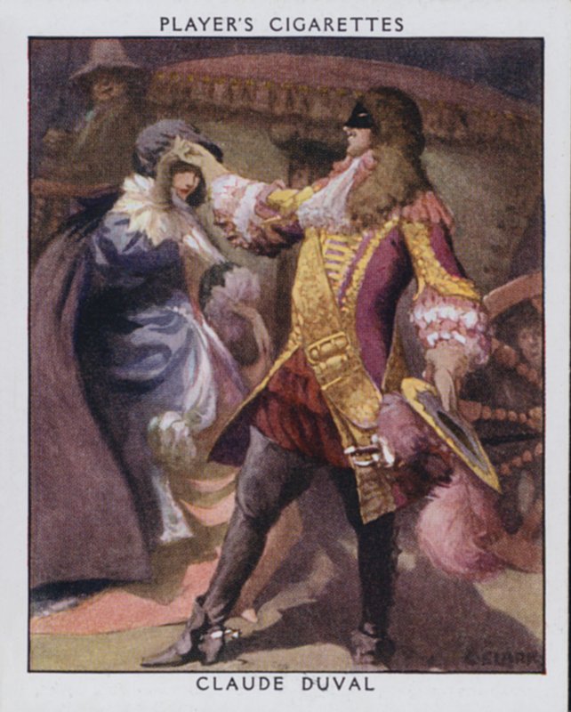Claude Duval (färg litho) av Christopher (after) Clark