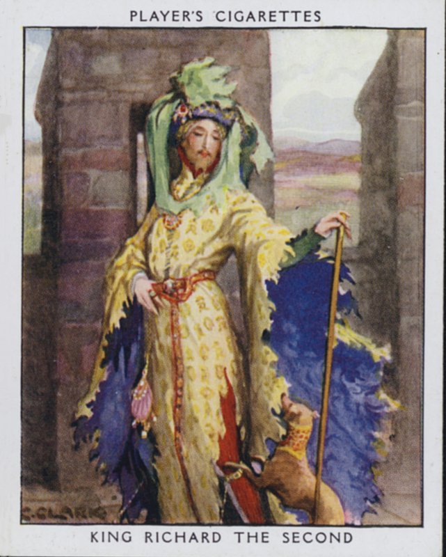 Kung Richard II (färg litho) av Christopher (after) Clark