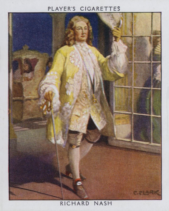 Richard Nash, Beau Nash (färg litho) av Christopher (after) Clark