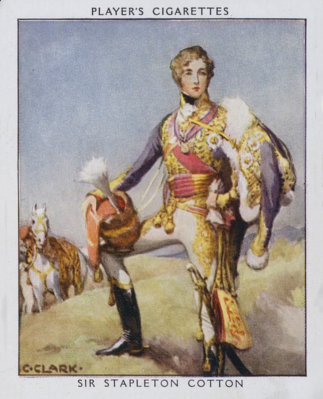 Sir Stapleton Cotton (färg litho) av Christopher (after) Clark