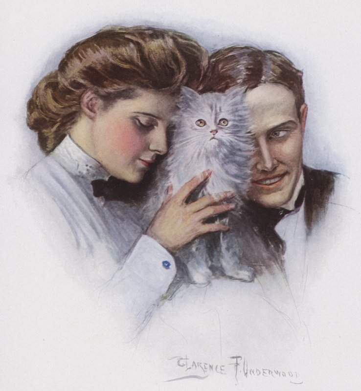 Par med en katt av Clarence F. Underwood