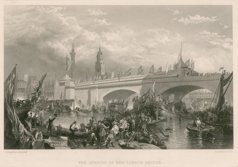 Öppnandet av New London Bridge av Clarkson Frederick Stanfield