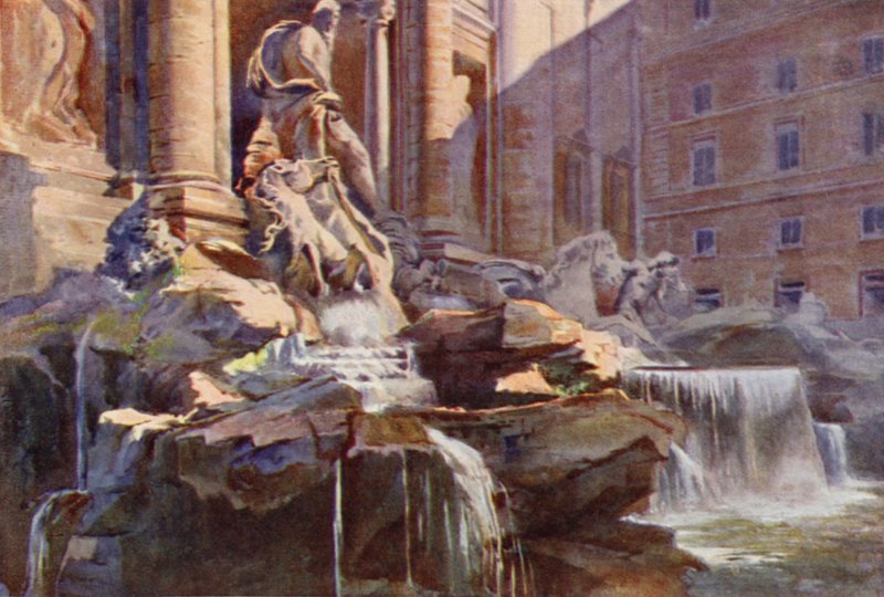Fontänen i Trevi, Rom av Commendator Formilli