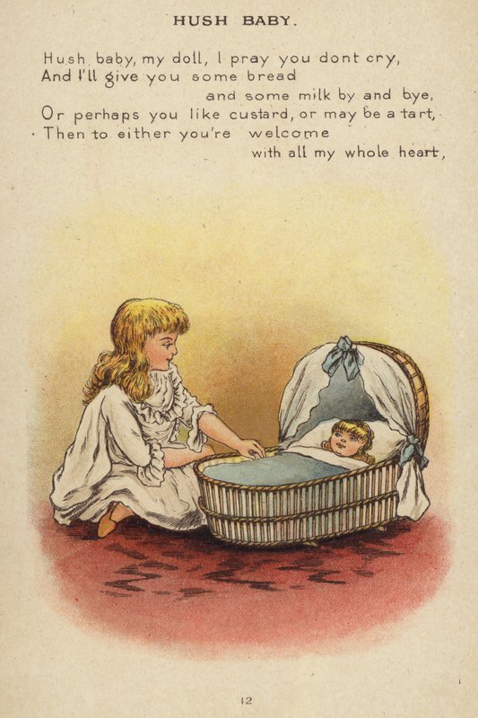 Nursery rim: Hush Baby (chromolitho) av Constance Haslewood
