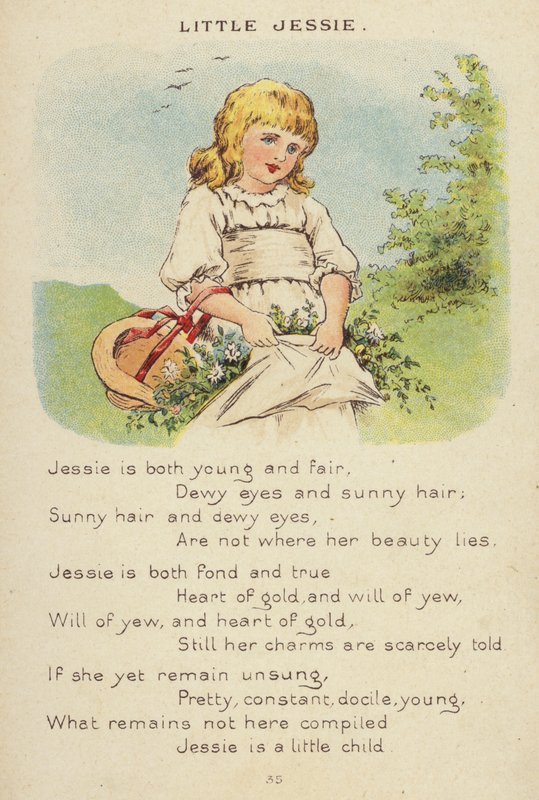 Nursery rim: Little Jessie (chromolitho) av Constance Haslewood