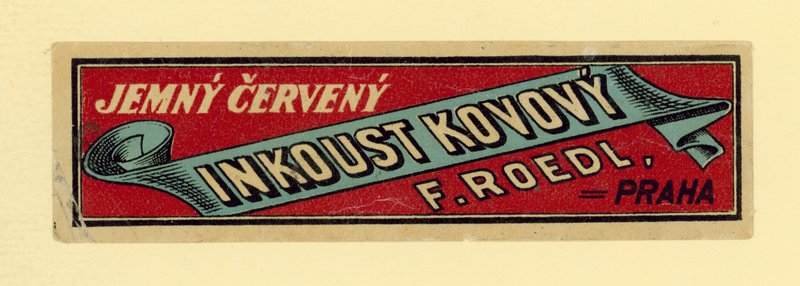 F Roedl mjuk röd metallic bläck, Prag av Czech School