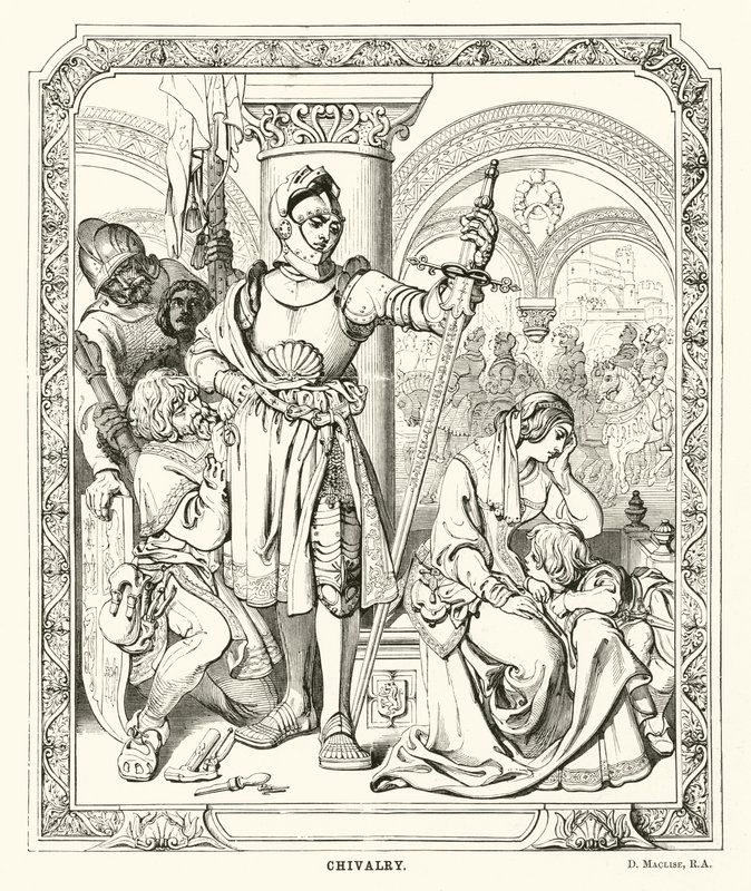 Ridderlighet (gravyr) av Daniel (after) Maclise