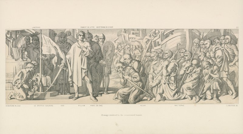 Homage framförd till den invigda fanan av Daniel Maclise