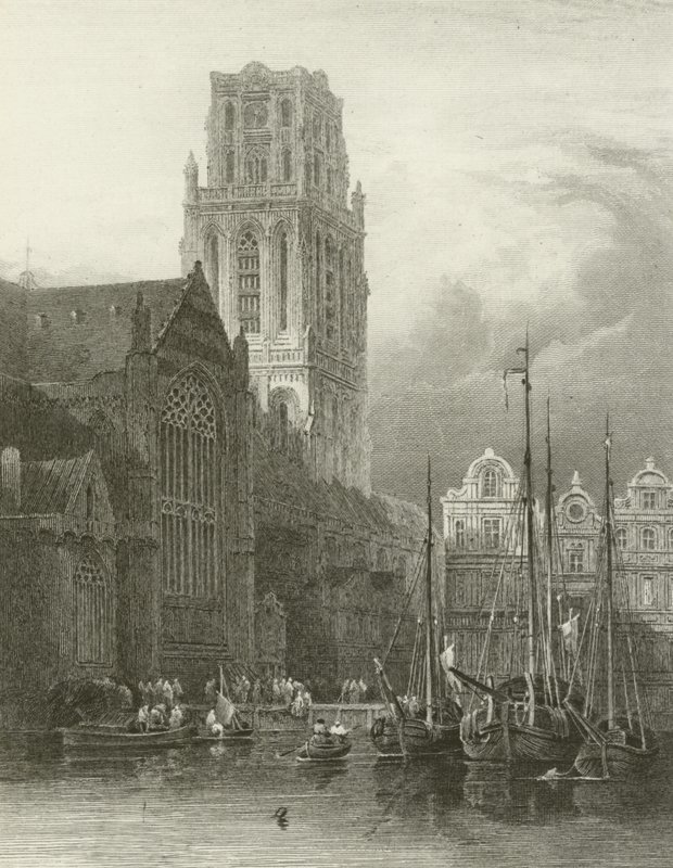Rotterdam, St Lawrence-kyrkan av David Roberts