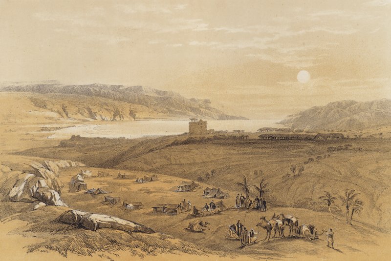 Jericho (färg litho) av David (after) Roberts