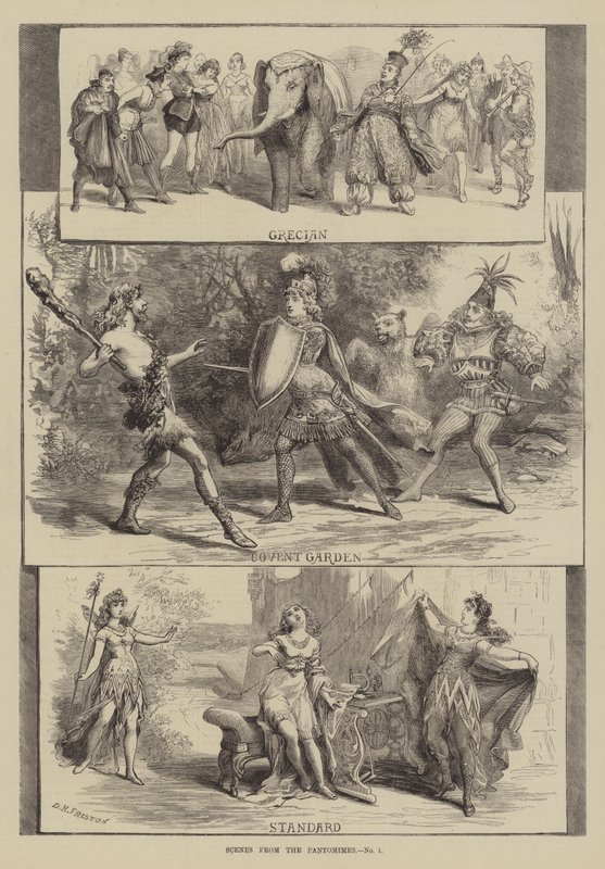 Scener från Pantomimes av David Henry Friston