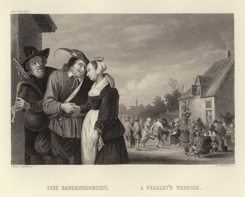 Ett bondbröllop av David Teniers the Younger