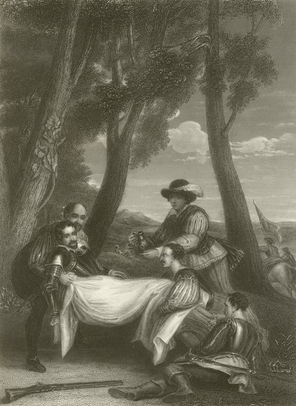 Sir Philip Sidneys död av David Wilkie