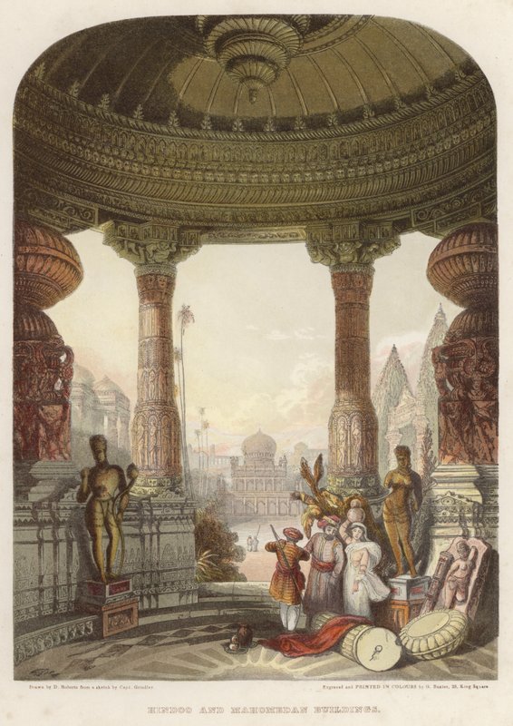Hindoo och Mahomedan byggnader av David after Roberts