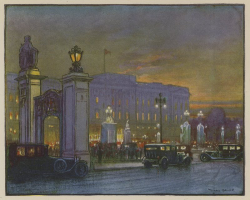 En domstols natt, Buckingham Palace av Donald Maxwell