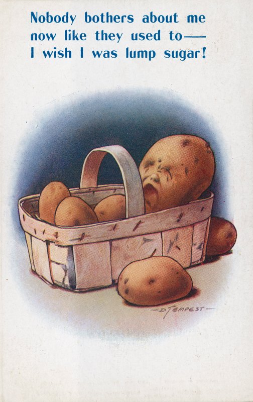 Potatis (färglitografi) av Douglas Tempest
