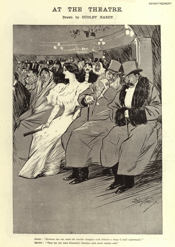 Annons, Geraudels Pastiller av Dudley Hardy