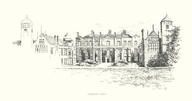 Cobham Hall (litografi) av Duncan Moul