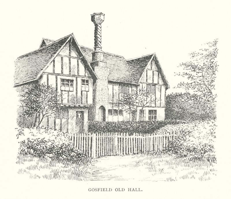 Gosfield Old Hall (litografi) av Duncan Moul