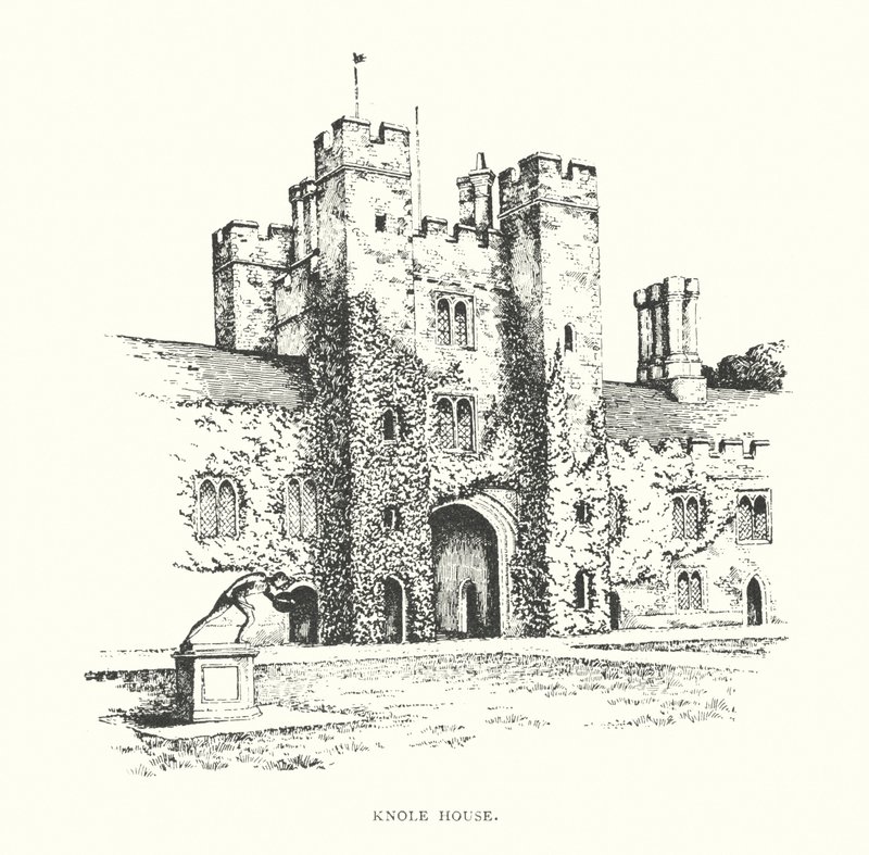 Knole House (litografi) av Duncan Moul