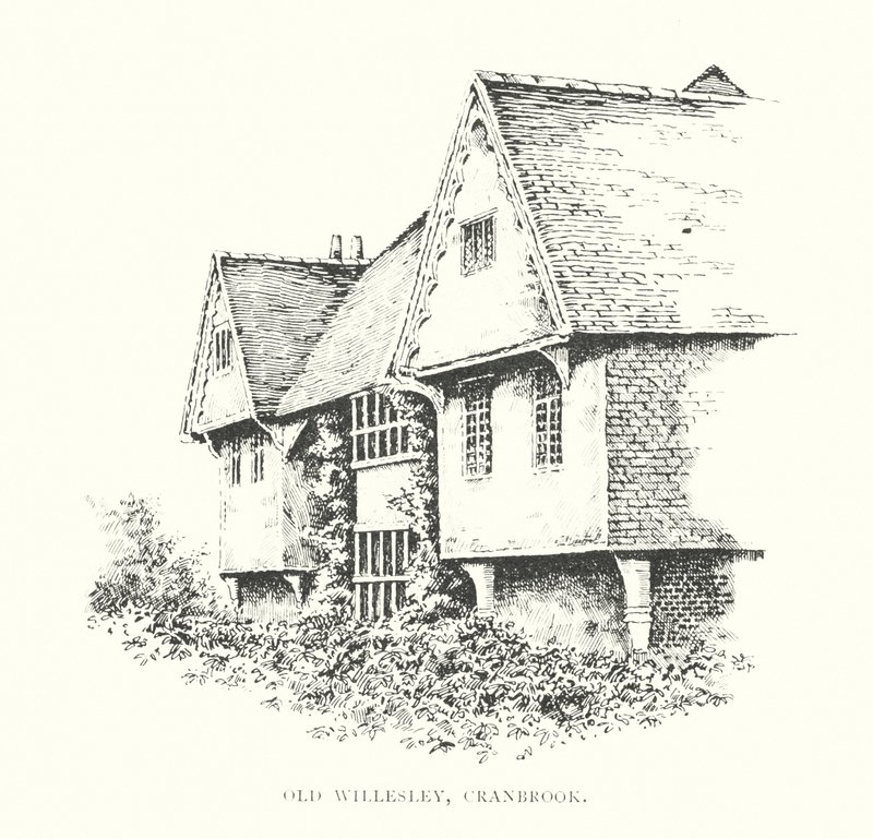 Old Willesley, Cranbrook (litografi) av Duncan Moul