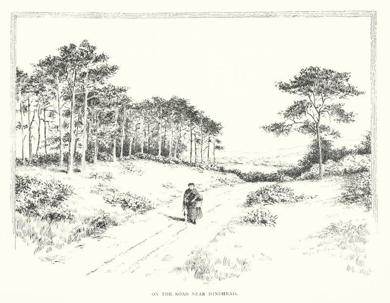 På vägen nära Hindhead (litografi) av Duncan Moul