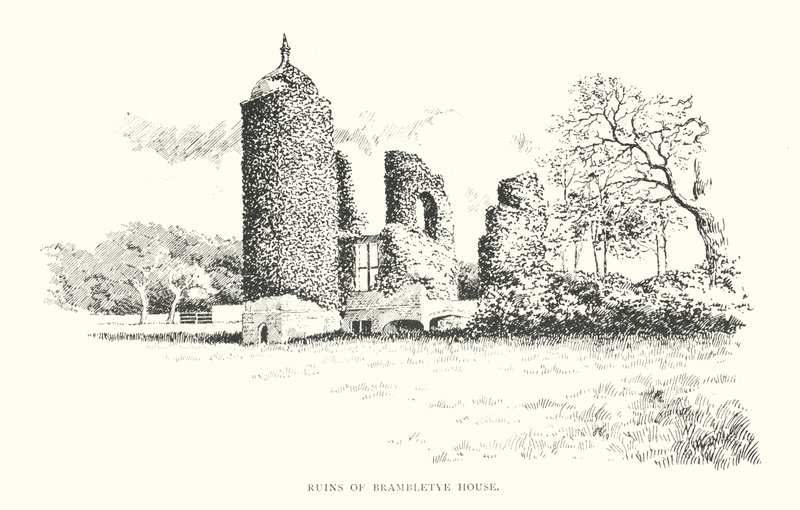 Ruinerna av Brambletye House (lito) av Duncan Moul