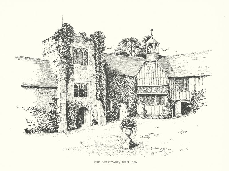 The Courtyard, Ightham (litografi) av Duncan Moul