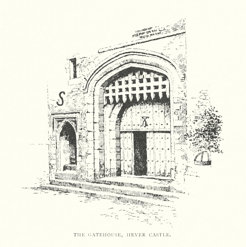 Porthuset, Hever Castle (litografi) av Duncan Moul