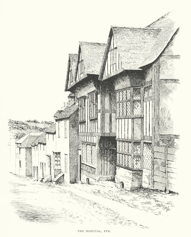 The Hospital, Rye (litografi) av Duncan Moul