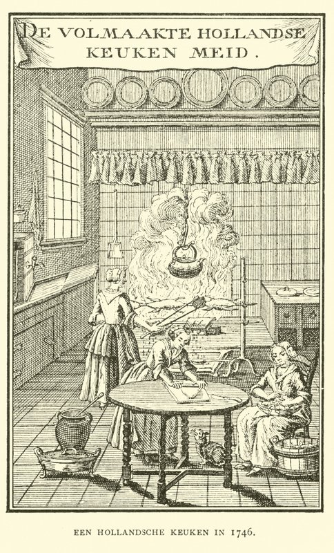 Ett holländskt kök 1746 av Dutch School