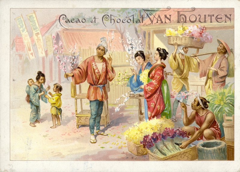 Kinesiska blomsterförsäljare av Dutch School