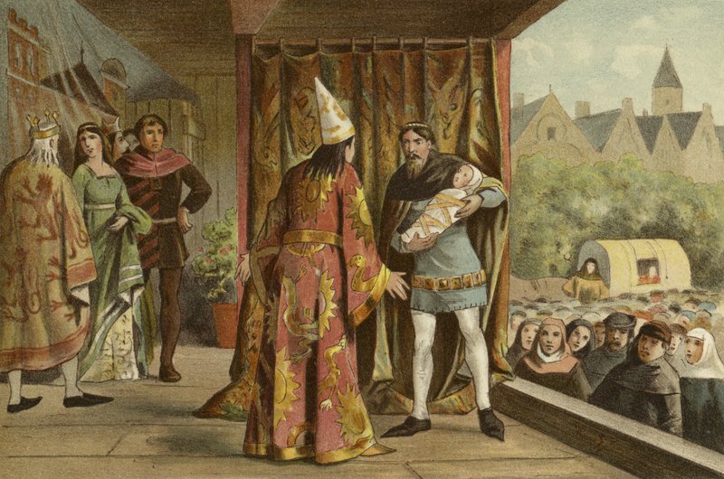 Teaterföreställning, 1300-talet av Dutch School