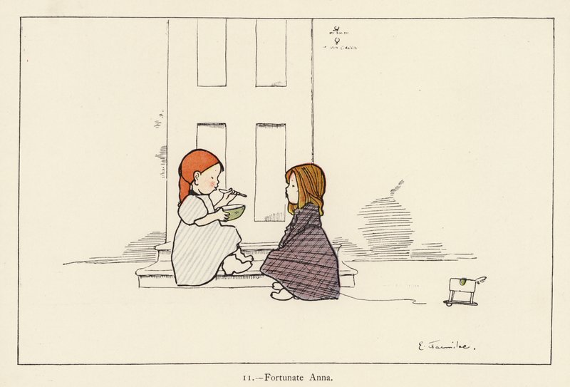 Fortunate Anna (färg litho) av Edith Farmiloe