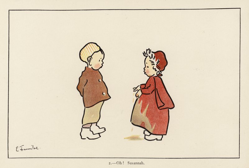 åh! Susannah (färg litho) av Edith Farmiloe