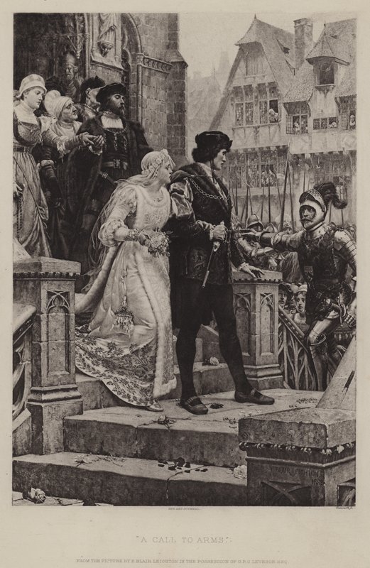 En uppmaning till vapen av Edmund Blair Leighton