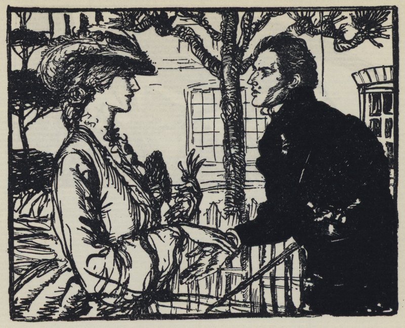 Illustration för Tennysons Maud av Edmund Joseph after Sullivan