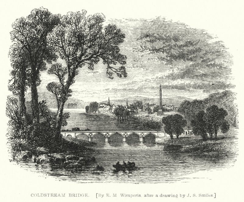 Coldstream Bridge (gravyr) av Edmund Morison (after) Wimperis