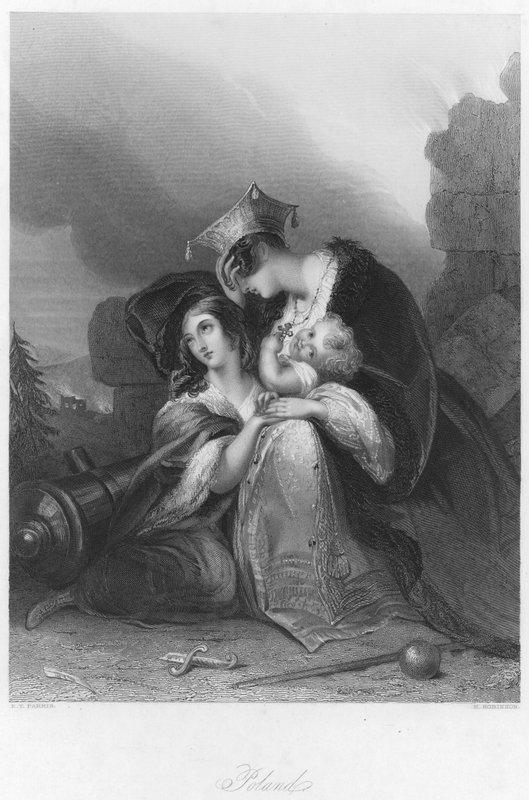 Polen (gravyr) av Edmund Thomas (after) Parris