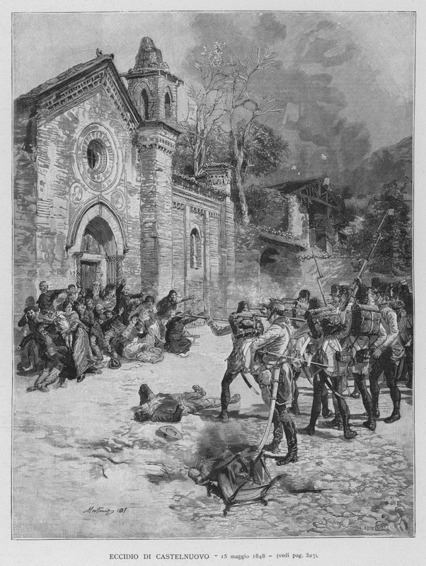 Massaker av Castelnuovo av Edouardo Matania